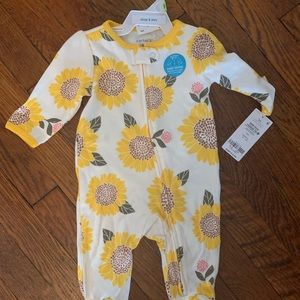 Carter’s Sleep and Play Sunflower Footed Zipper Sleeper